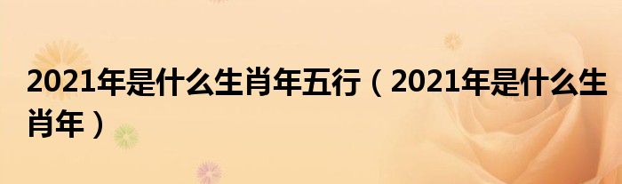2021年是什么生肖年五行(2021年是什么生肖年)
