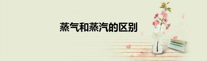 蒸气和蒸汽的区别