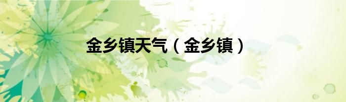 金乡镇天气（金乡镇）