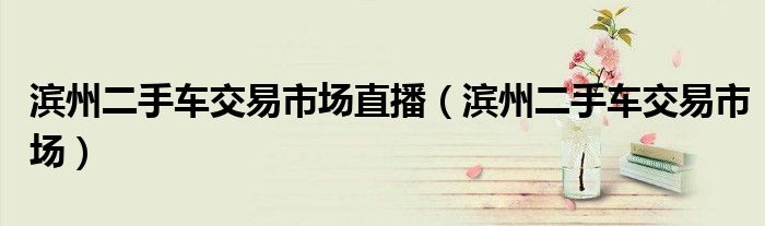 滨州二手车交易市场直播(滨州二手车交易市场)