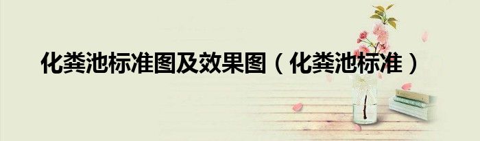化粪池标准图及效果图(化粪池标准)