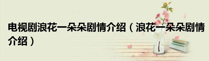 电视剧浪花一朵朵剧情介绍(浪花一朵朵剧情介绍)
