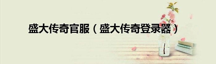 盛大传奇官服(盛大传奇登录器)