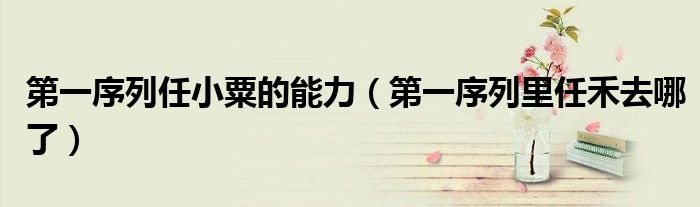 第一序列任小粟的能力(第一序列里任禾去哪了)