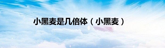 小黑麦是几倍体（小黑麦）