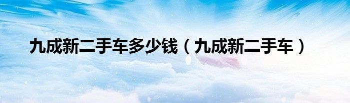 九成新二手车多少钱(九成新二手车)