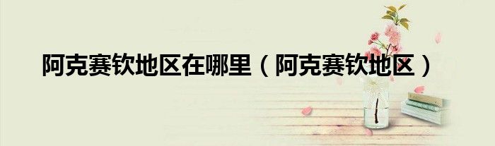 阿克赛钦地区在哪里(阿克赛钦地区)