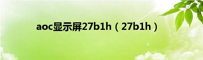 aoc显示屏27b1h（27b1h）