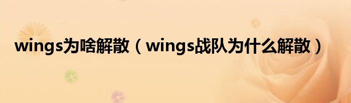 wings为啥解散(wings战队为什么解散)