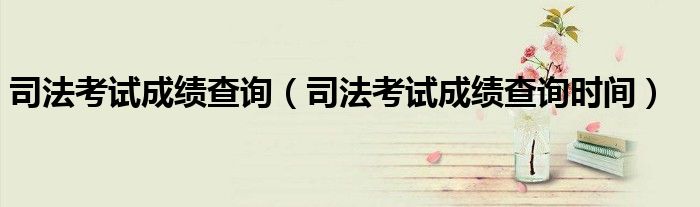 司法考试成绩查询(司法考试成绩查询时间)