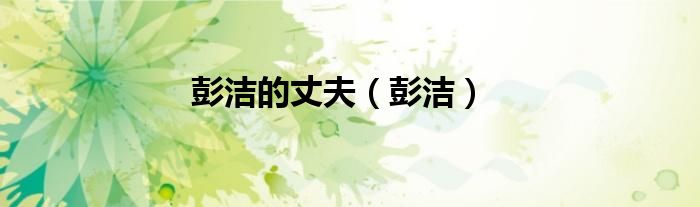 彭洁的丈夫（彭洁）