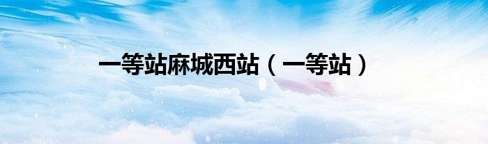 一等站麻城西站（一等站）