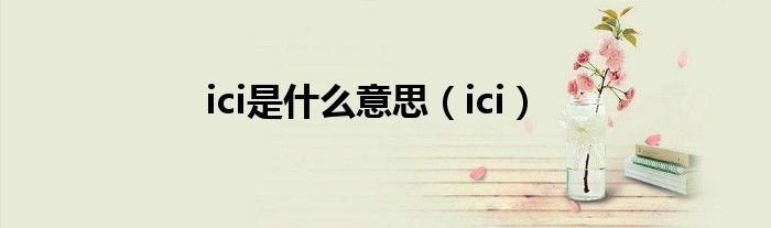 ici是什么意思(ici)