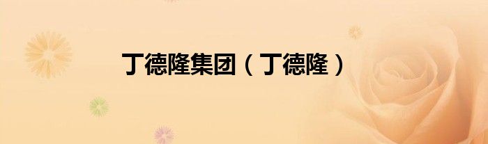 丁德隆集团（丁德隆）