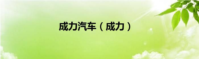成力汽车（成力）
