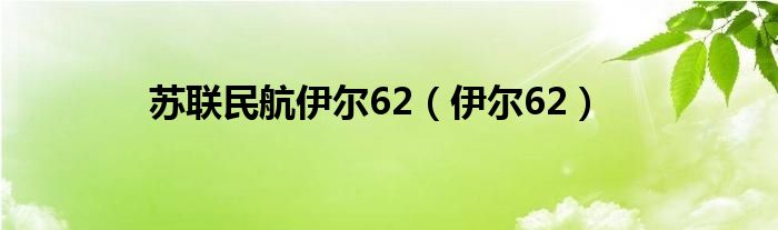 苏联民航伊尔62(伊尔62)