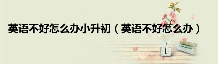 英语不好怎么办小升初(英语不好怎么办)