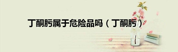 丁酮肟属于危险品吗（丁酮肟）