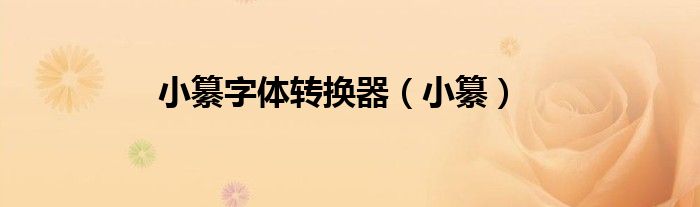 小纂字体转换器（小纂）