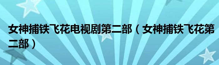 女神捕铁飞花电视剧第二部(女神捕铁飞花第二部)