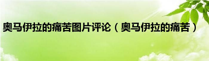 奥马伊拉的痛苦图片评论(奥马伊拉的痛苦)