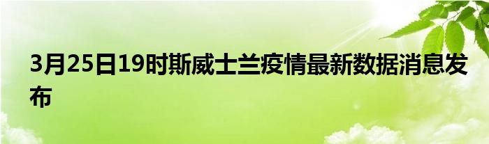 3月25日19时斯威士兰疫情最新数据消息发布