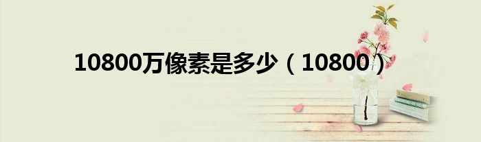 10800万像素是多少(10800)