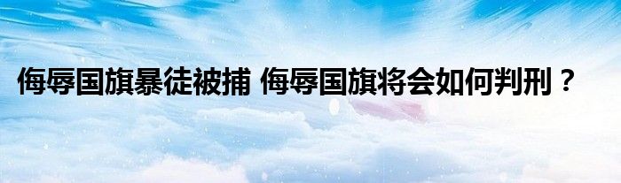 侮辱国旗暴徒被捕 侮辱国旗将会如何判刑?
