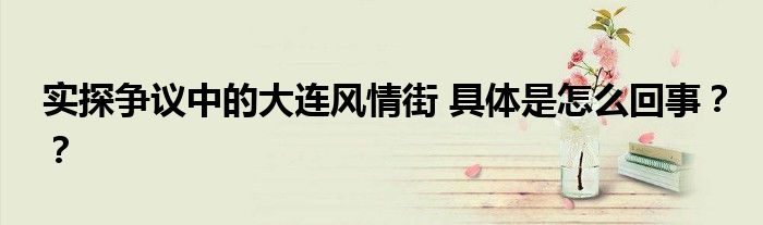 实探争议中的大连风情街 具体是怎么回事??