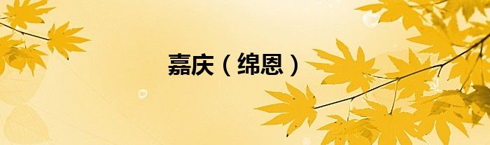 嘉庆（绵恩）