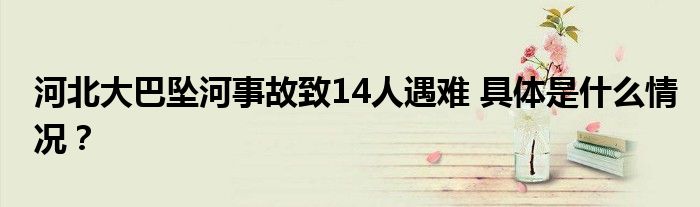 河北大巴坠河事故致14人遇难 具体是什么情况?