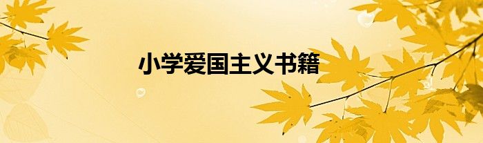 小学爱国主义书籍