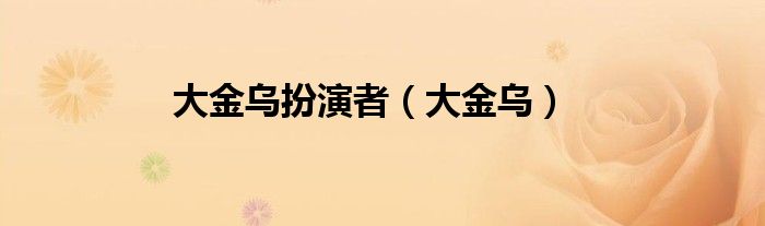大金乌扮演者（大金乌）