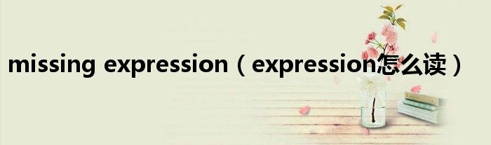 missing expression（expression怎么读）
