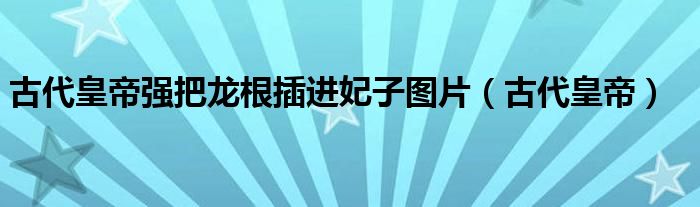 古代皇帝强把龙根插进妃子图片(古代皇帝)