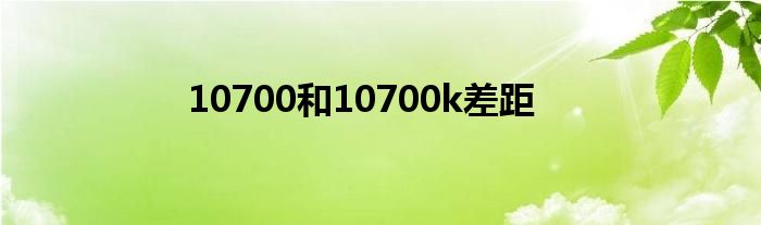 10700和10700k差距