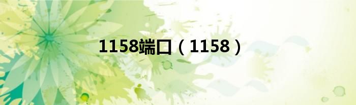 1158端口(1158)