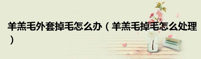 羊羔毛外套掉毛怎么办(羊羔毛掉毛怎么处理)