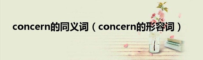 concern的同义词（concern的形容词）