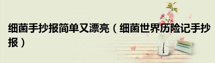 细菌手抄报简单又漂亮(细菌世界历险记手抄报)