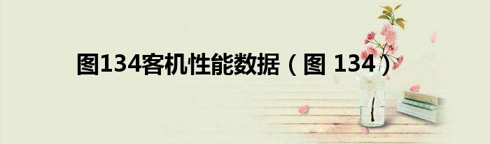 图134客机性能数据(图 134)