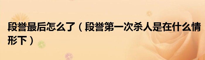 段誉最后怎么了(段誉第一次杀人是在什么情形下)