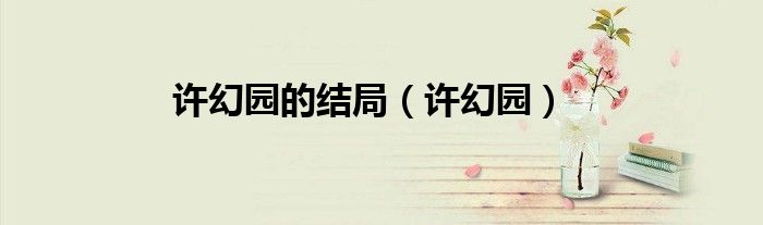 许幻园的结局（许幻园）