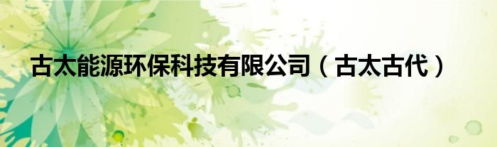 古太能源环保科技有限公司(古太古代)