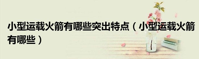 小型运载火箭有哪些突出特点(小型运载火箭有哪些)