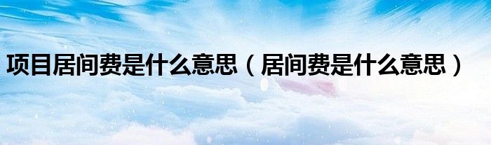 项目居间费是什么意思(居间费是什么意思)