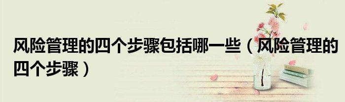 风险管理的四个步骤包括哪一些(风险管理的四个步骤)