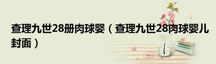 查理九世28册肉球婴(查理九世28肉球婴儿封面)
