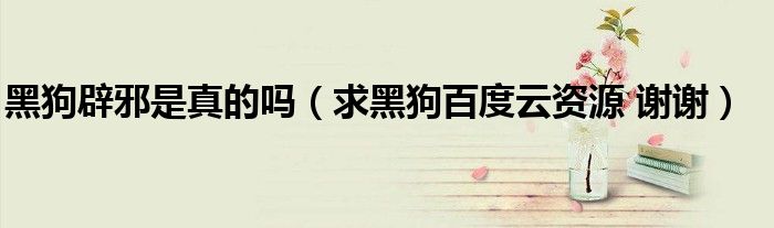 黑狗辟邪是真的吗(求黑狗百度云资源 谢谢)