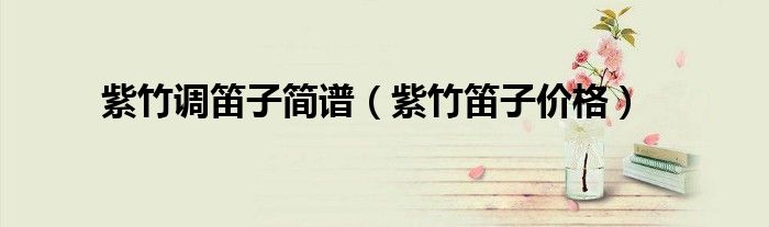 紫竹调笛子简谱(紫竹笛子价格)